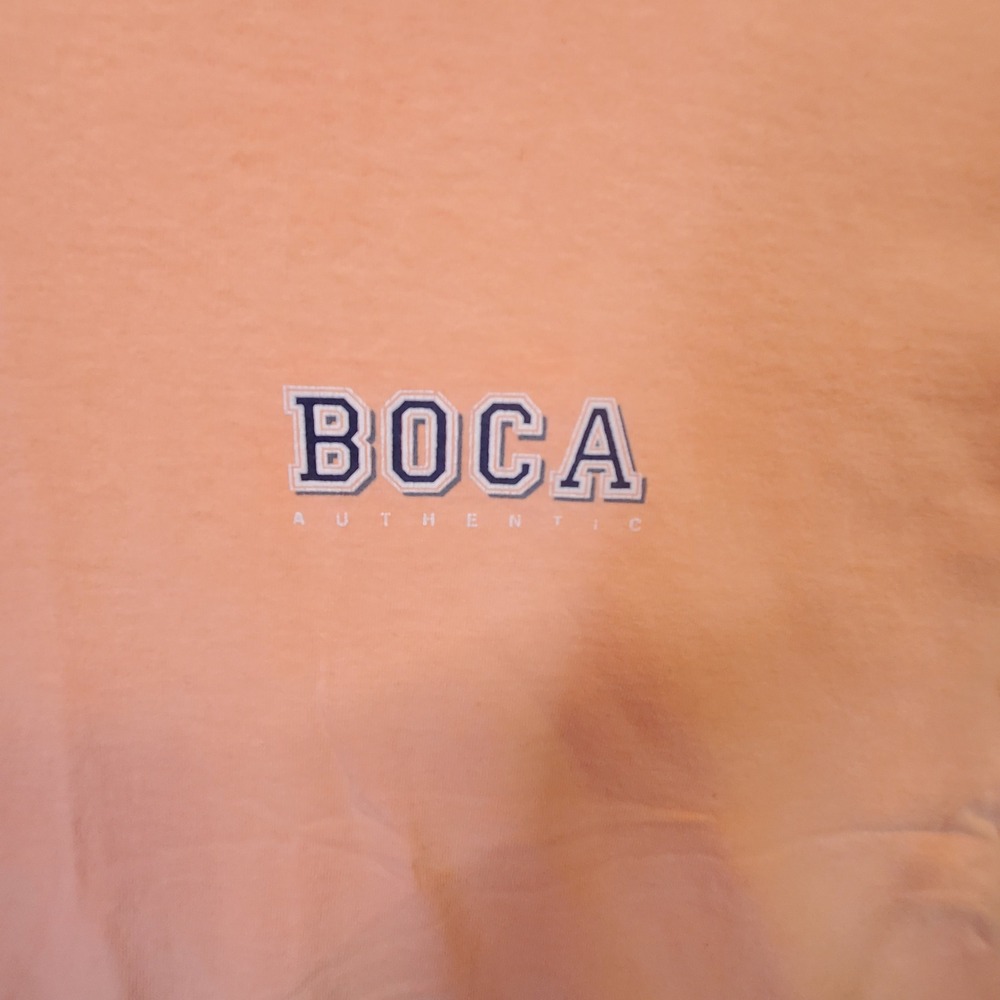 Vintage Boca Authentic Graphic T-Shirt Mens XXL Orange Faded VTG Spellout Tee - Picture 7 of 7
